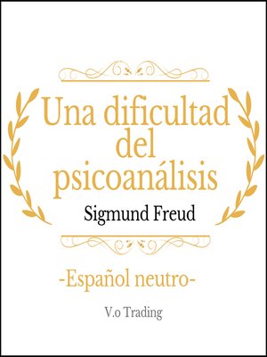 cover image of Una dificultad del psicoanálisis